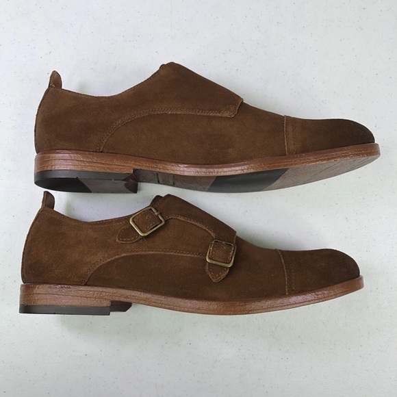 STEVE Madden Tan Suede Monk Strap Leather Shoes main image 6